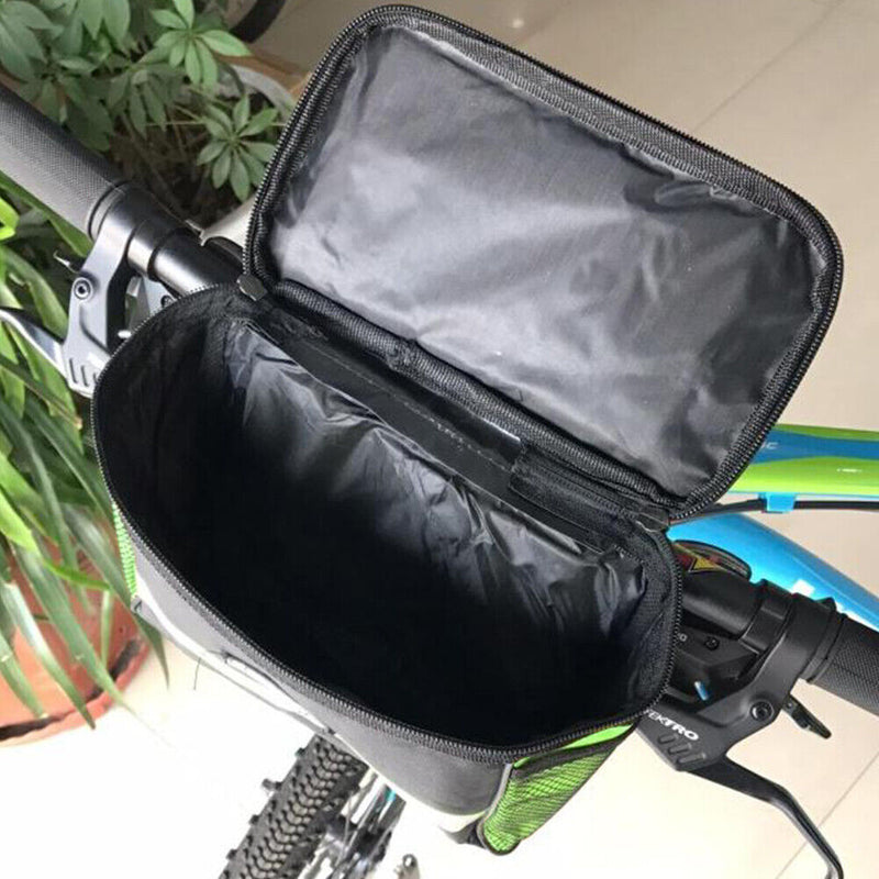 MTB Bike Handlebar Bag with Reflective Strip Road Bicycle Front Organizer Bags