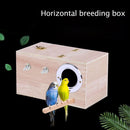 Wood Birdhouse Parakeet Breeding Nest Yard Budgerigar Pet Parrot Birdhouse Ca
