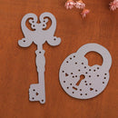 Flower Leaf Key Lock Embossing Cutting Dies Card Album Metal Stencil DIY Decor