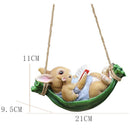 Tree Pendant Rabbit Statue Garden Decoration Swing Rabbit Household Ornament