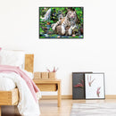 5D DIY Full Drill Diamond Painting Tigers Family Cross Stitch Embroidery