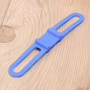 Silicone Strap Bike Torch Band Flashlight Clip Bicycle Light Holder (Blue)