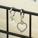 Gift Asymmetry Love Heart Earrings Irregular Earrings Jewelry Drop Earrings