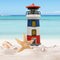 LED Lighthouse Solar Light Garden Outdoor Rotating Beacon Tower Lamp (B) Newly