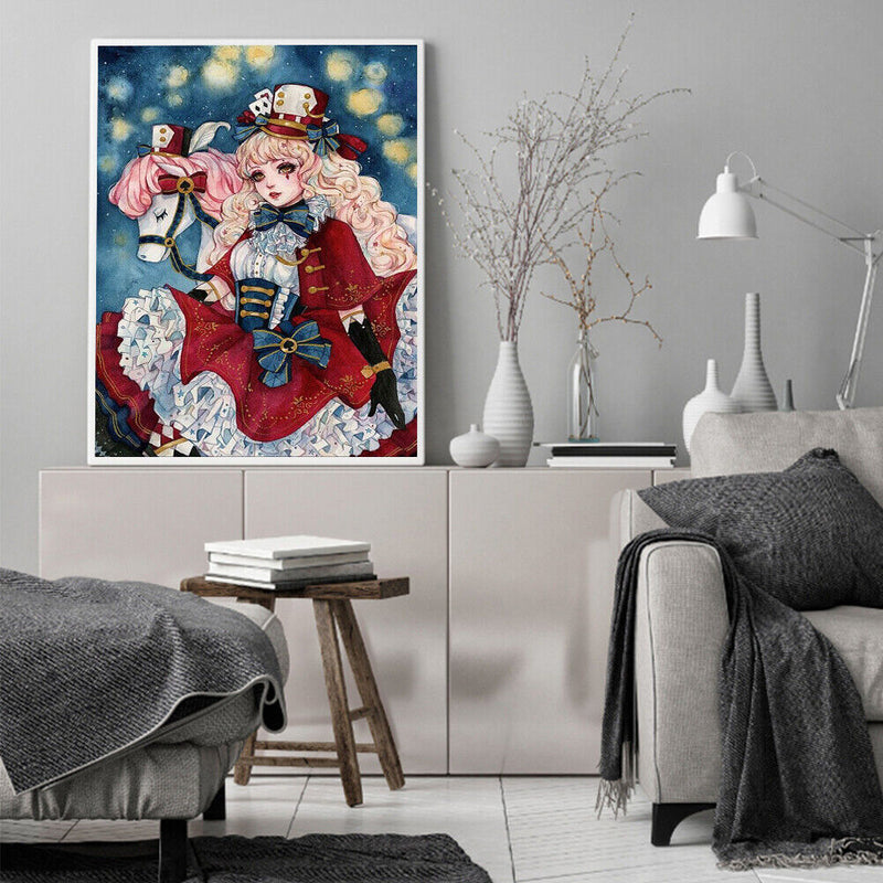 Magic Girl Oil Paint By Numbers Kits DIY Handpainted on Canvas Wall Arts
