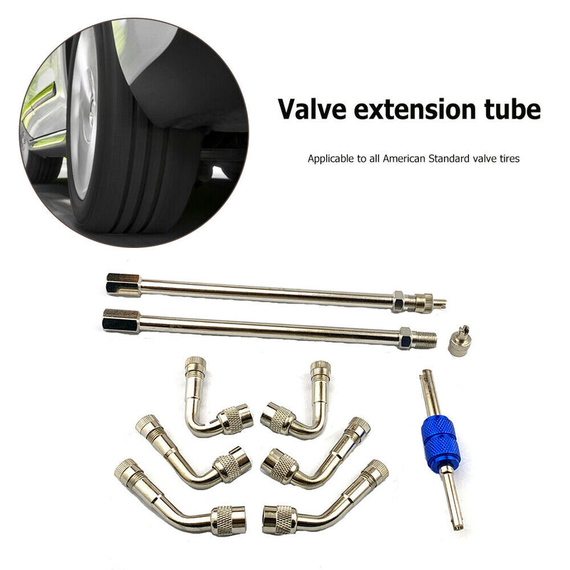 45 90 135 Degree Angle Bent Valve Adaptor Set Motorcycle Accessories Metal Newly