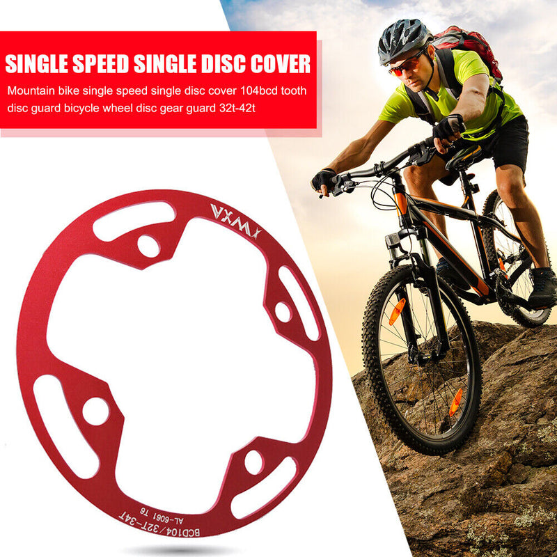 VXM MTB Bike Crank Protector Cover Chainring Crankset Guard Red (40T-42T) Newly