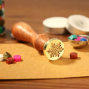 Retro Rose Xmas Pattern Fire Painting Stamp Head for DIY Scrapbook Envelope