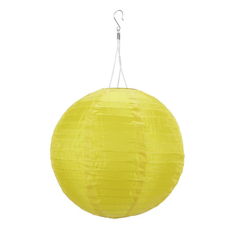 4pcs 8 inch LED Round Solar Lantern Waterproof Pendant for Garden Decor