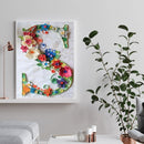 5D DIY Full Round Drill Diamond Painting Flower Letter Mosaic Kit Hanging G