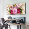 Peony Full Cross Stitch 11CT Cotton Thread Printed Embroidery Kits Hanging Decor