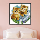 11CT Craft Handwork DIY Embroidery Kit Cotton Stamped Cross Stitch Warm Animals