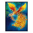 11CT Full Cross Stitch Golden Phoenix Stamped DIY Cotton Thread Needlework Craft