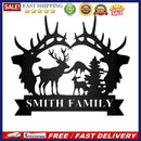 Metal Deer Family Hanging Art Craft Outdoor Garden Decoration Household Sup