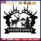Metal Deer Family Hanging Art Craft Outdoor Garden Decoration Household Sup