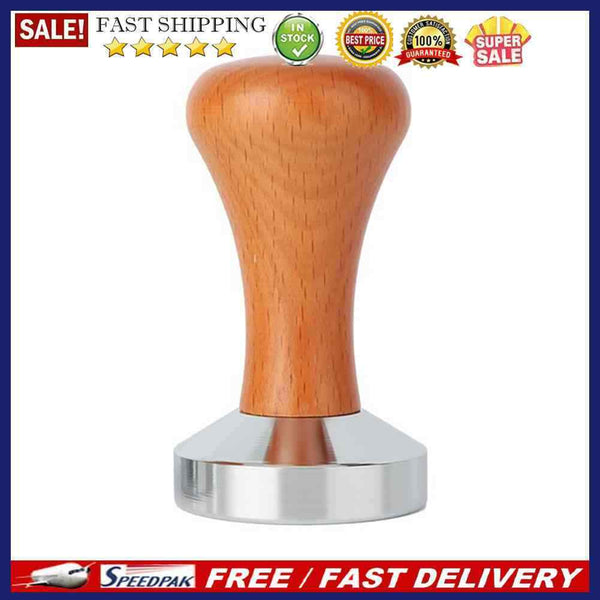 Coffee Tamper Powder Hammer Wooden Handle for Espresso Coffee Maker Grinders