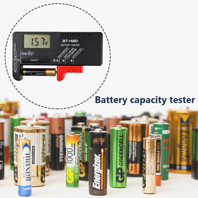 BT-168 Battery Capacity Tester Checkered Load Analyzer Display Check Detect