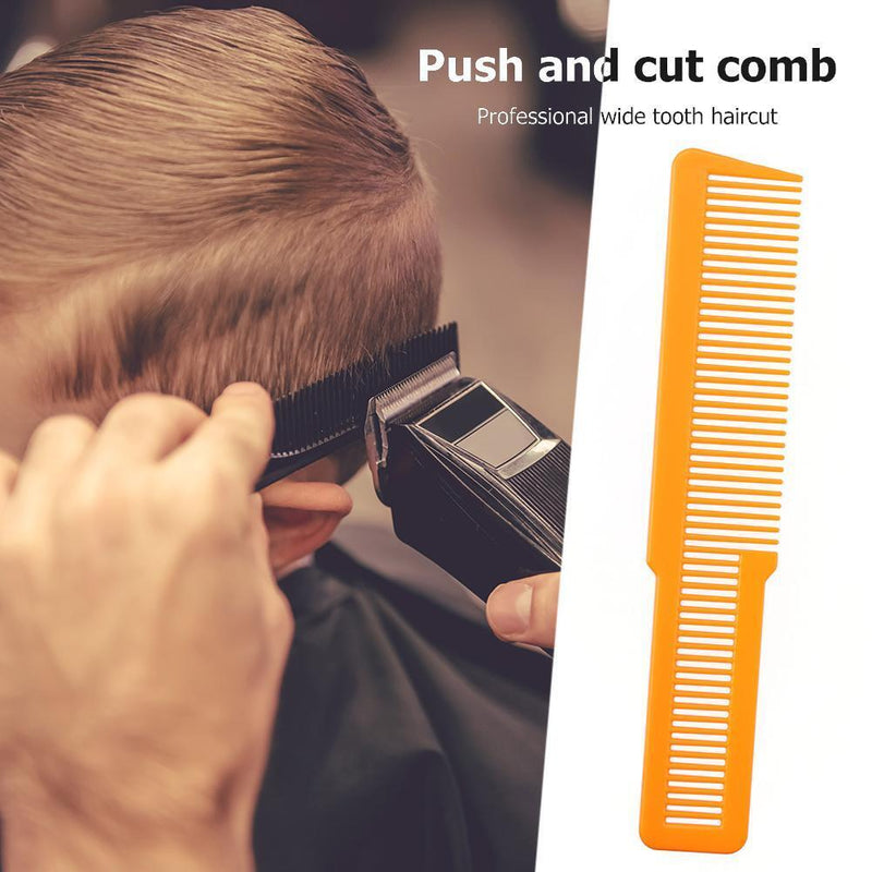 Hairdressing Carbon Anti-static Comb Wide Tooth Hair Clipper Comb (Orange)