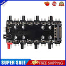 1 To 8 Multi Way Splitter RGB PWM HUB 12V/4 Pin for Fan Motherboard (SATA)