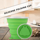 270mL Foldable Silicone Cup Outdoor Retractable Ultra-thin Mug (Green) Newly