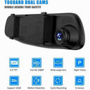 1080P Rearview Mirror Car Dual Dash Cam Camera Front Video Recorder Rear I6D7