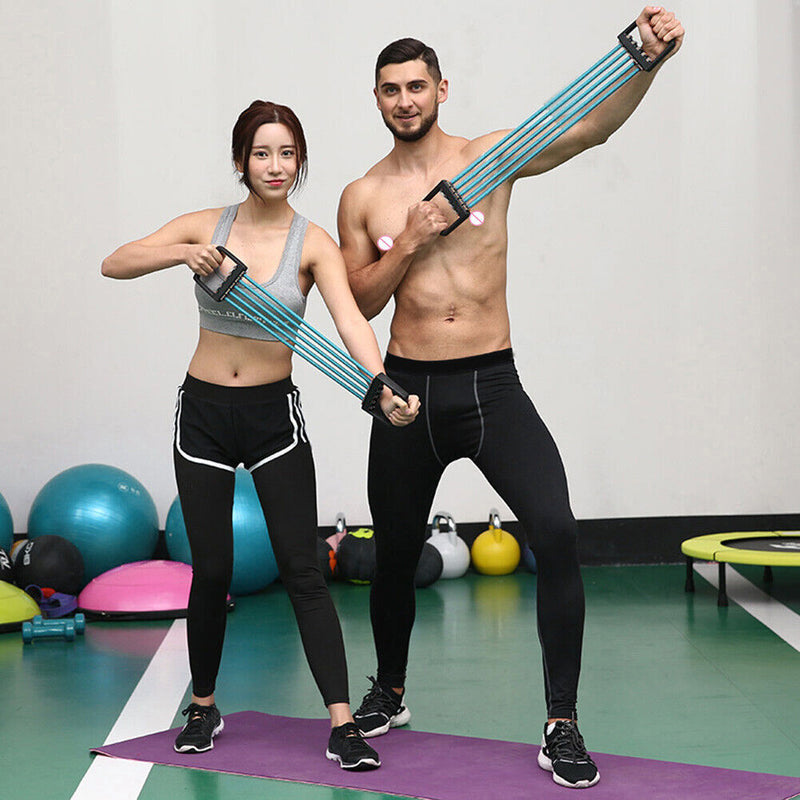 Yoga Fitness Rope Chest Expander Workout Muscle Workout Elastic Exercise Bands
