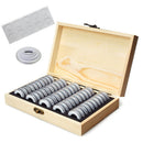 50pcs Coin Holder with Storage Box Round Capsules Coin Display Case Organizer