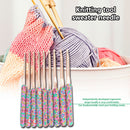 9pcs Aluminum Crochet Hooks Set Ceramic Handle Knitting Needles DIY Sewing