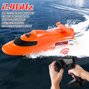 Flytec V009 RC Boat Waterproof 2.4GHz 30km/h Ship with 3 Battery (Orange)