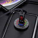 Car Motorcycle Dual USB Charger 4.8A USB Power Socket with Switch + Wires Newly
