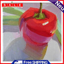 Oil Paint by Numbers Pepper Flower Canvas Artwork Living Room Picture Decoration