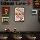 Porcelain Vase Flowers Metal Plate Tin Sign Plaque for Bar Pub Club Cafe