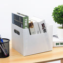 Desktop Collapsible Storage Box Folding Office Organizer for File (White) Newly