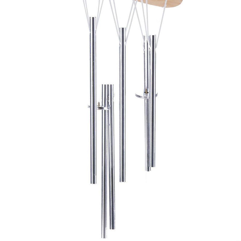 Lucky Metal Wooden White Wind Chime Garden Household Decor Birthday Gift