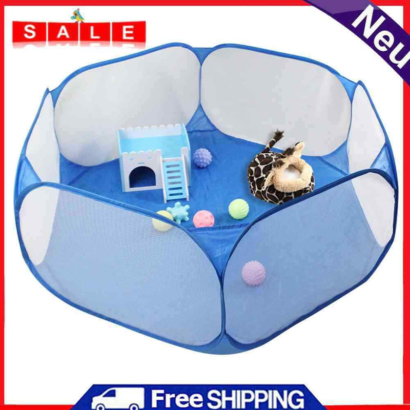 Portable Foldable Pet Fence Game Safe Playpen Animal Cage for Hamster Guinea Pig