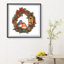 5D DIY Christmas Wreath Full Round Rhinestone Diamond Painting Mosaic Kit Cra