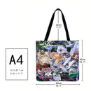 LI Q P R Cat Motif Shopping Bag, Printed, Casual, Friendly Linenma