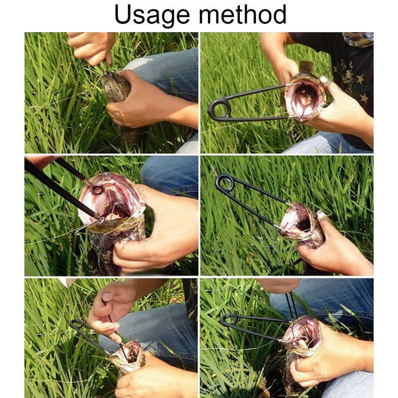 Portable Fish Mouth Opener + Jaw Spreader Hook Remove Kit Fishing Tackle