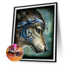5D Rhinestone DIY Embroided Wolf Head Full Round Drill Diamond Painting Kit