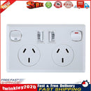 Double USB Australian AU Plug Wall Socket Home Power Point Supply Plate  Newly