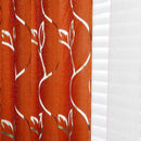 2pcs2mSemi Blackout Curtain Simple Vine Leaf Partition Window Decor(Orange)