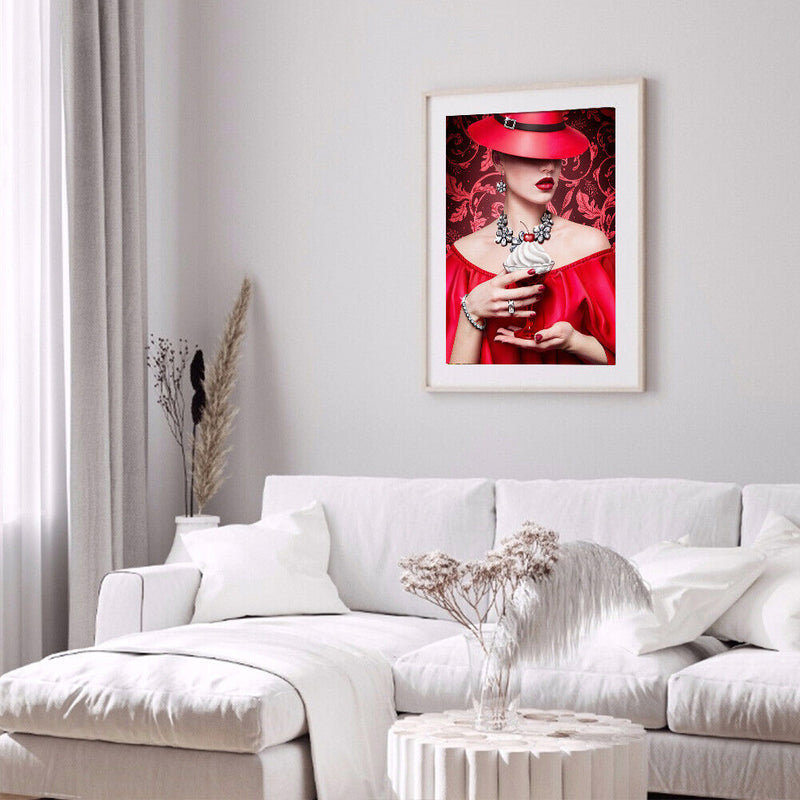 Royal Court Lady 5D DIY Diamond Painting Full Round Drill Picture Handicrafts