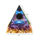 Crystal Orgone Pyramid Healing Reiki Chakra Stones Orgonite Pyramid 6cm (C)