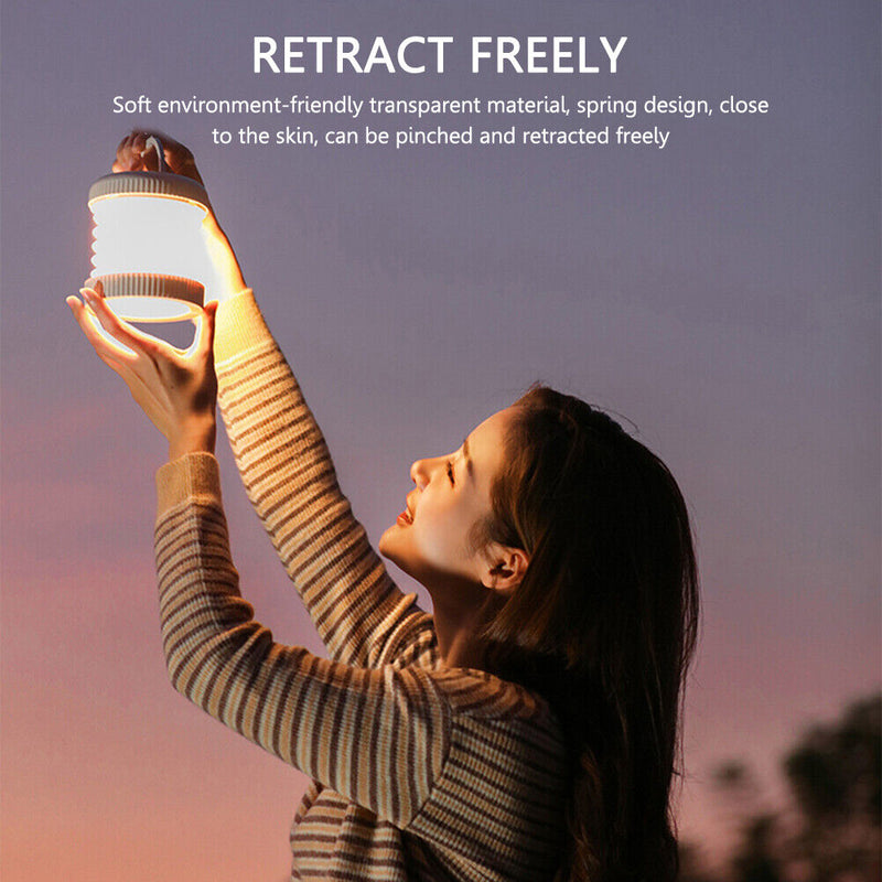 Foldable LED Lantern Charging Magnetic Camping Tent Fishing Lamp (White)