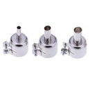 3pcs Stainless Steel Hot Air Nozzles for 858D 878D 898D Soldering Station Newly