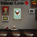 Chicken Tin Plate Retro Metal Sign Home Decor Wall Cafe Iron Painting Crafts