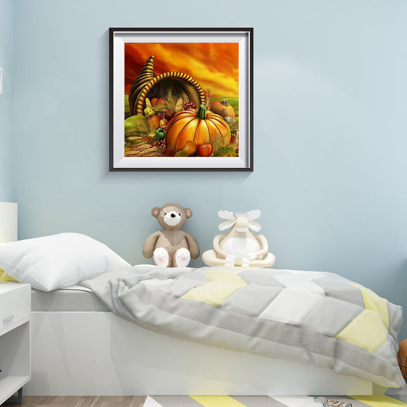 Diamond Painting Sunflower Pumpkin Full Round Wall Picture 30x30cm (B2314)