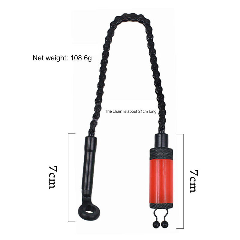 Fishing Bite Alarms Chain Wiggler Fish Bite Indicator Wobbler Tools (Red)
