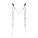 Headdress Long Tassel Headwear Crystal Rhinestone Fringed Forehead Chain