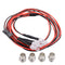 4pcs 5mm Red LED Lights Kits for 1/12 1/18 1/10 1/8 Axial Scx10 Traxxas RC Cars